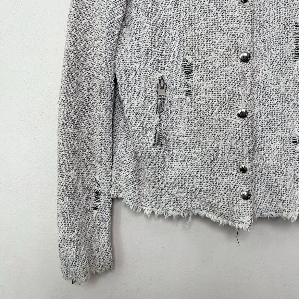 IRO Womens Size 1 Xsmall Agnete Tweed Zip Jacket - Picture 4 of 14